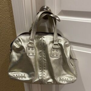 Michael Kors Metallic Silver Satchel